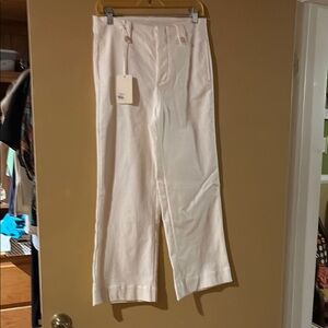 White High-Waisted Pants